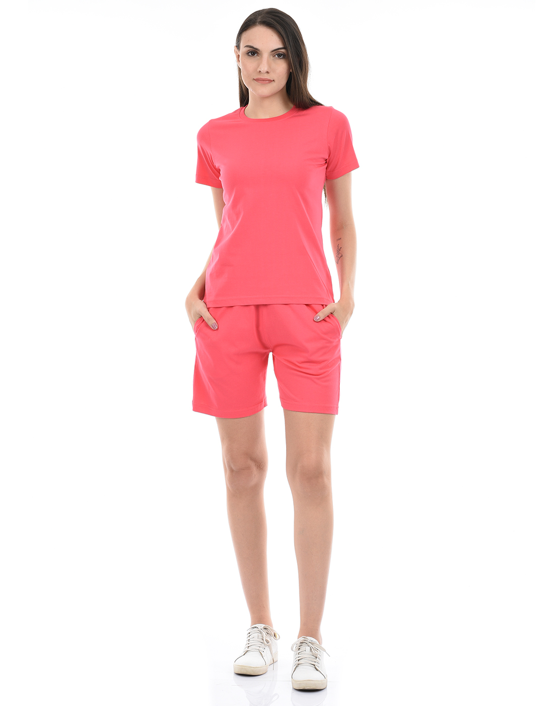 ONEWAY Round Neck Half Sleeves Solid Night Suit with shorts for Women|100% Cotton|Comfort Fit|Night Wear|Women's Comfortable PJ'S