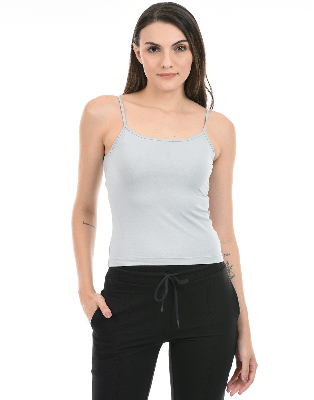 ONEWAY Regular Fit Sleeveless Solid Camisole Top for Women|Cotton Blend|Stretchable|Multipurpose|Casual Western Wear