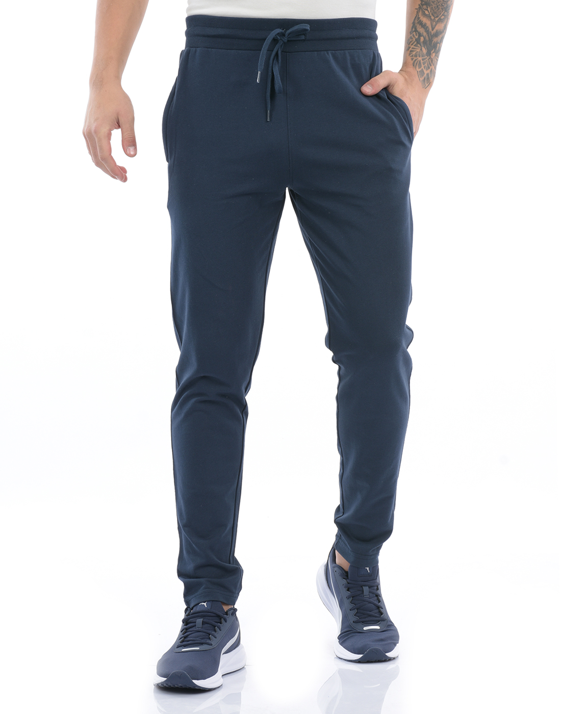 Oneway Men Color Block Navy Track Pants