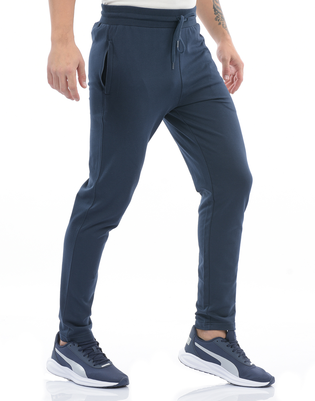 Oneway Men Color Block Navy Track Pants