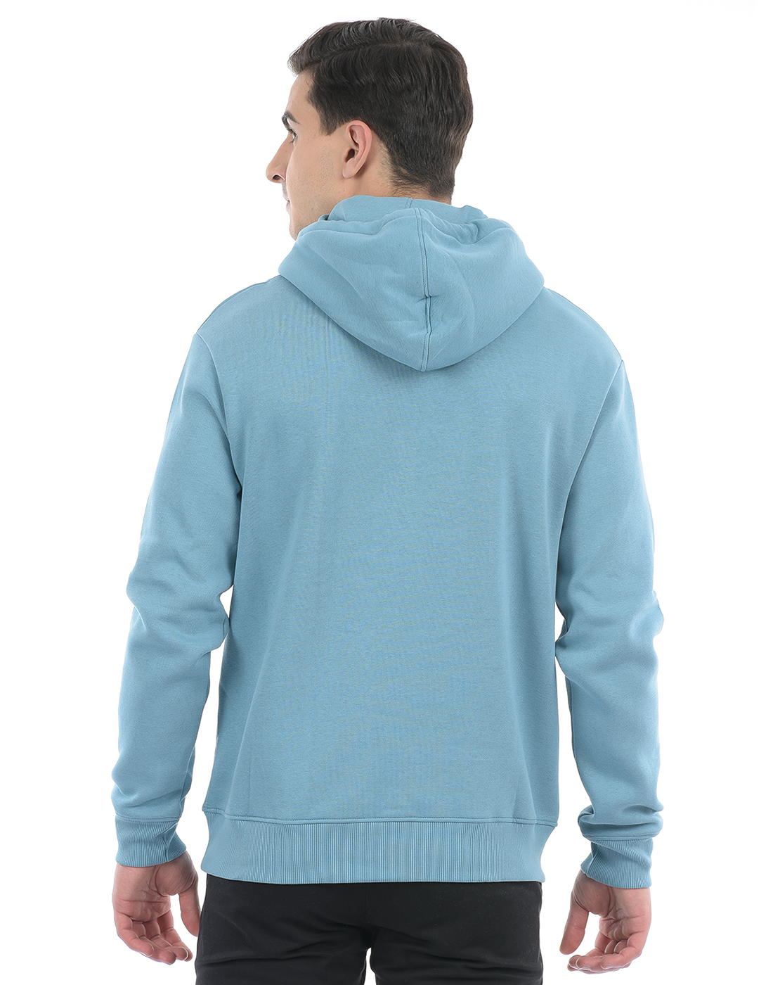 Oneway Men Solid Blue Sweat Shirt