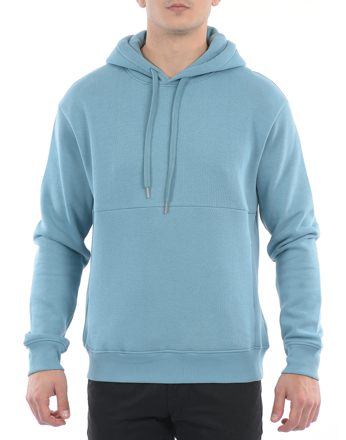 Oneway Men Solid Blue Sweat Shirt