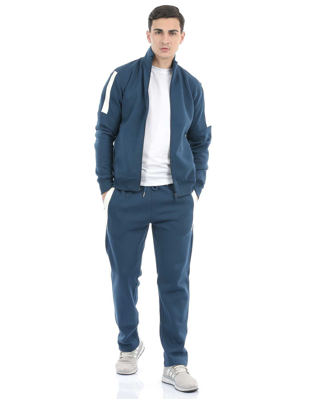 Oneway Men Color Block Navy Track Suit