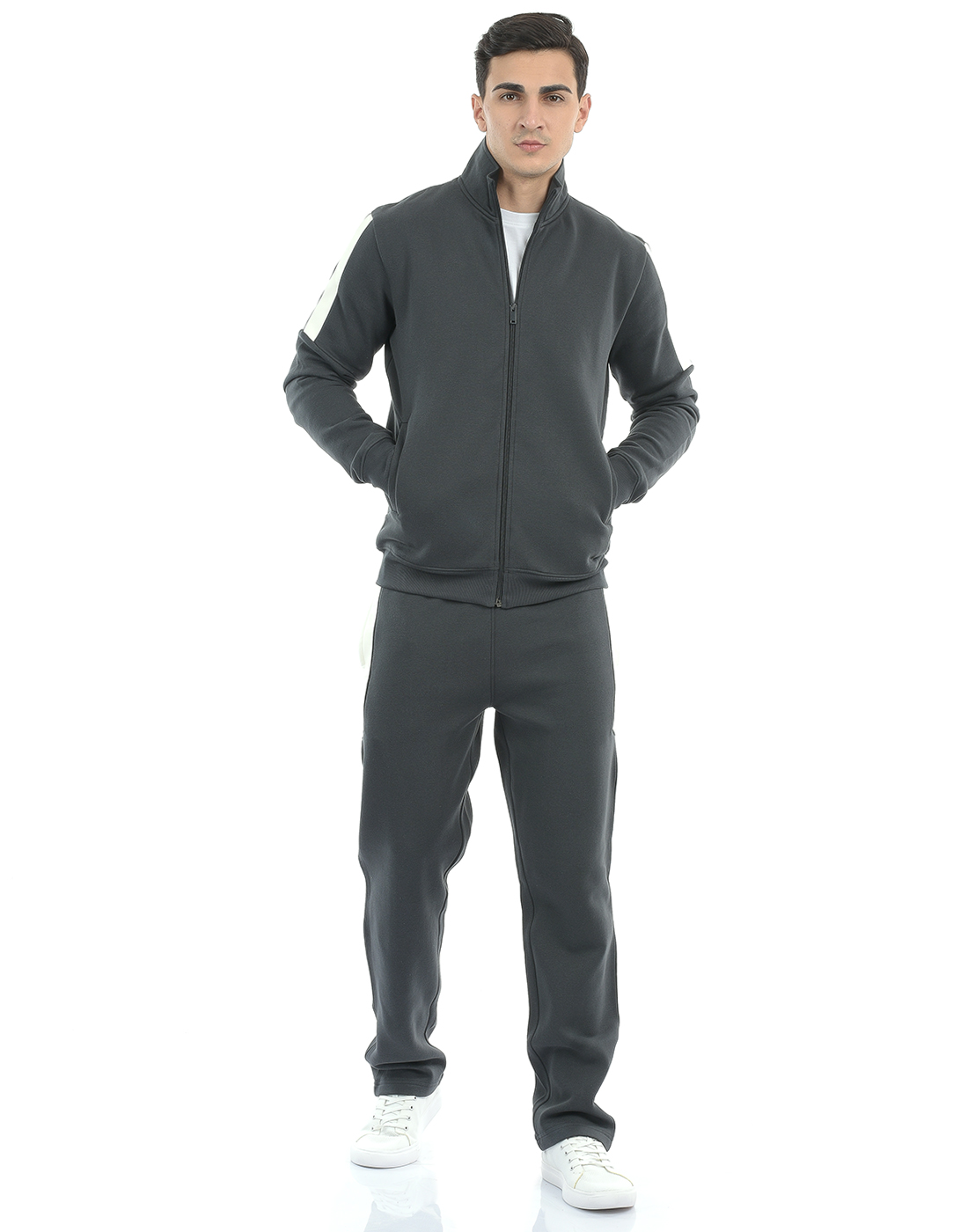 Oneway Men Color Block Black Track Suit