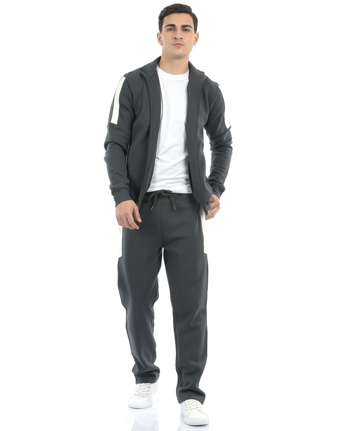 Oneway Men Color Block Black Track Suit