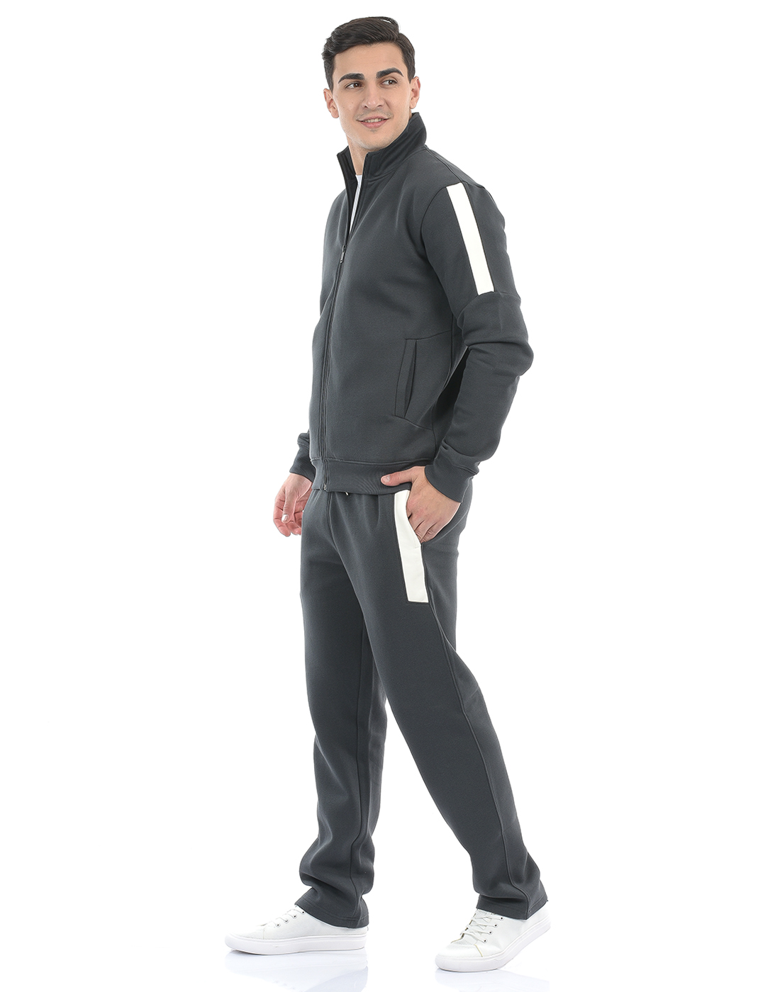 Oneway Men Color Block Black Track Suit