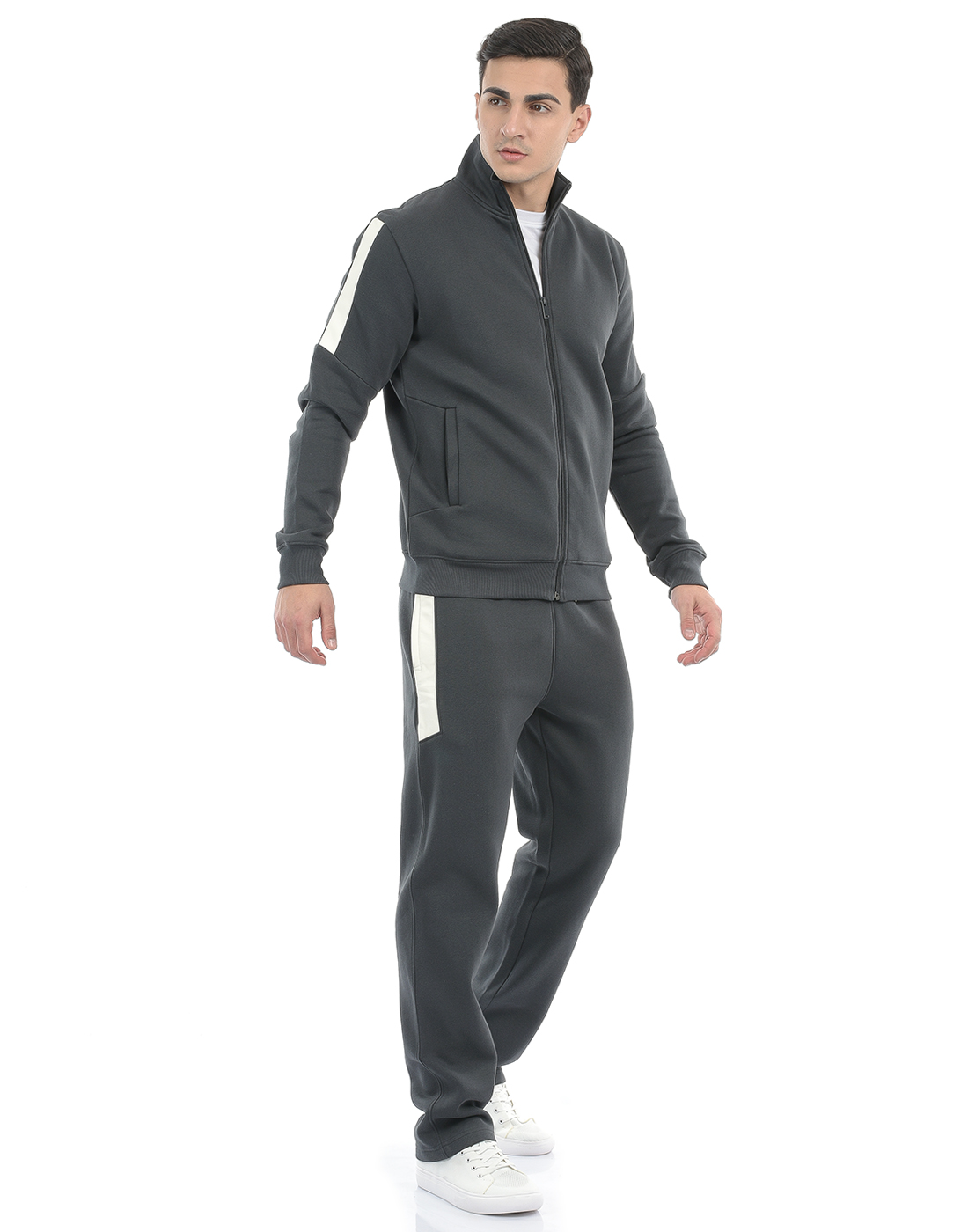 Oneway Men Color Block Black Track Suit