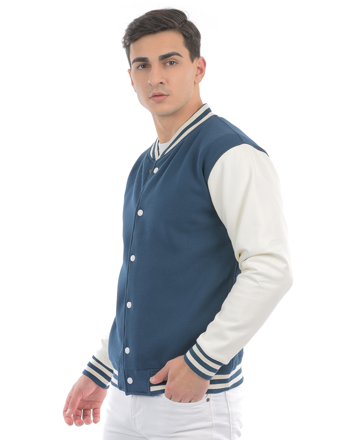 Oneway Men Color Block Blue Jacket