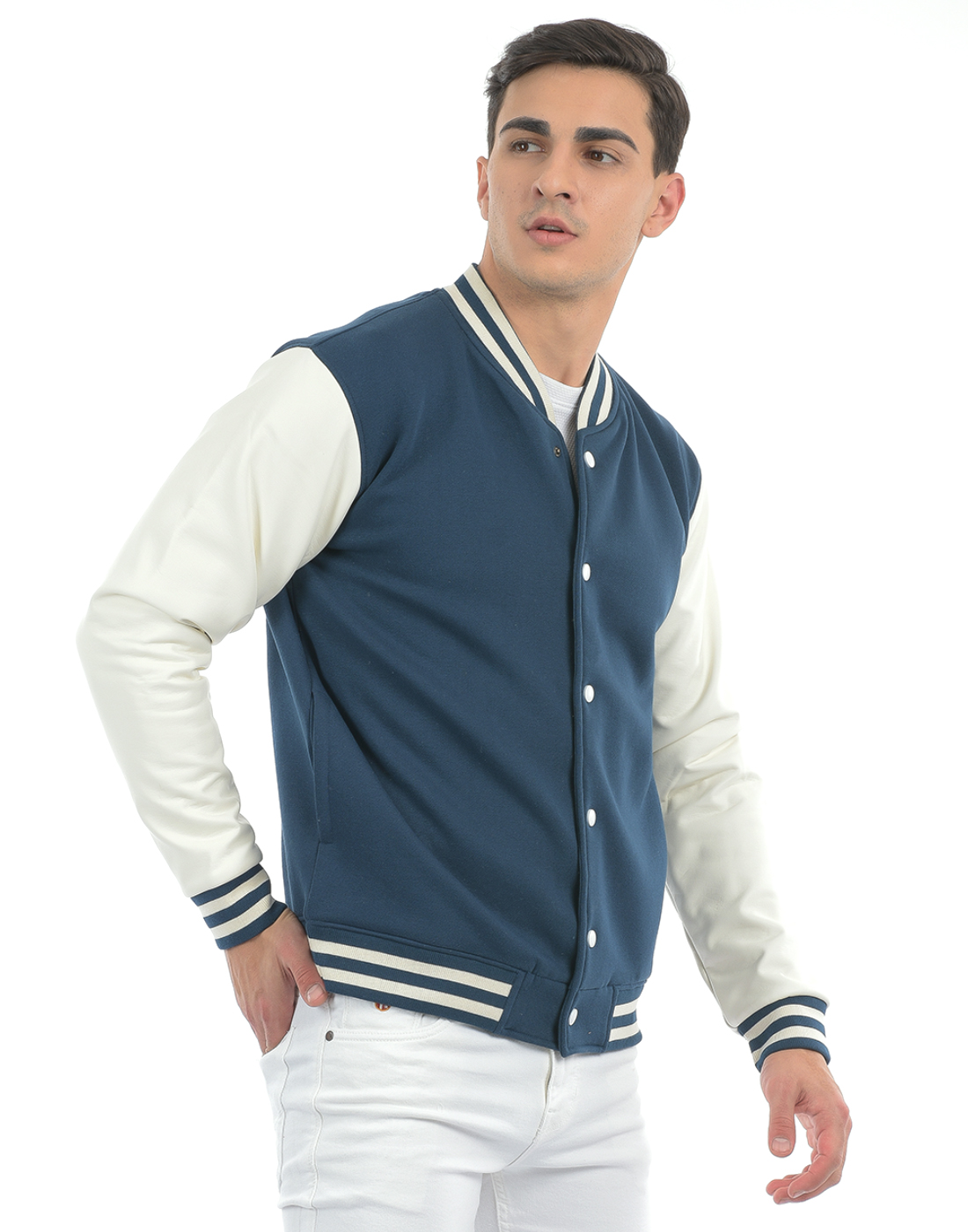 Oneway Men Color Block Blue Jacket