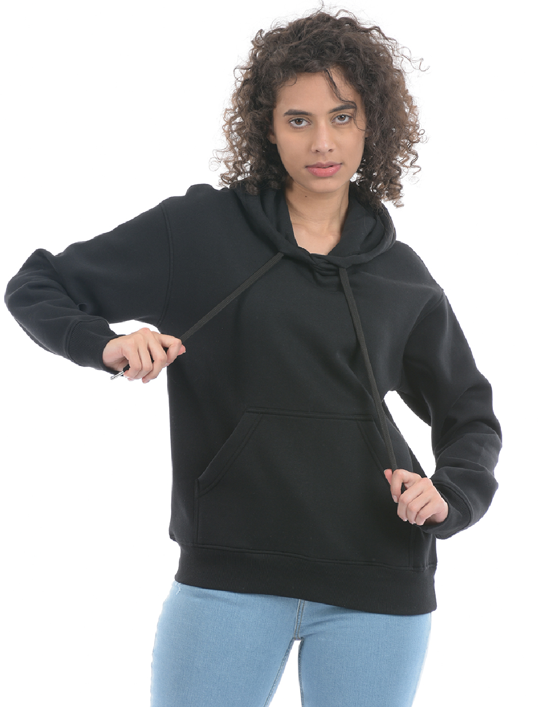 Oneway Women Solid Black Sweat Shirt