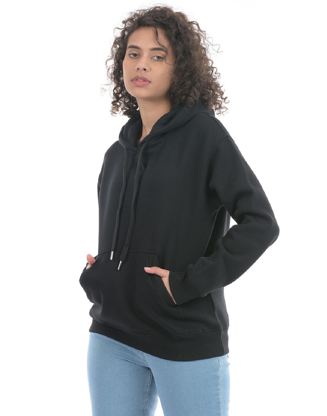 Oneway Women Solid Black Sweat Shirt