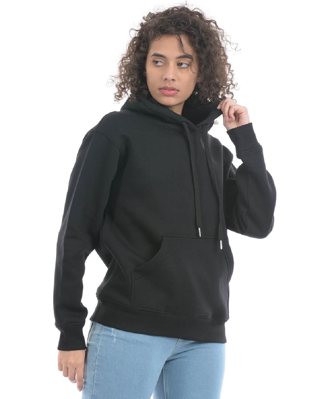 Oneway Women Solid Black Sweat Shirt