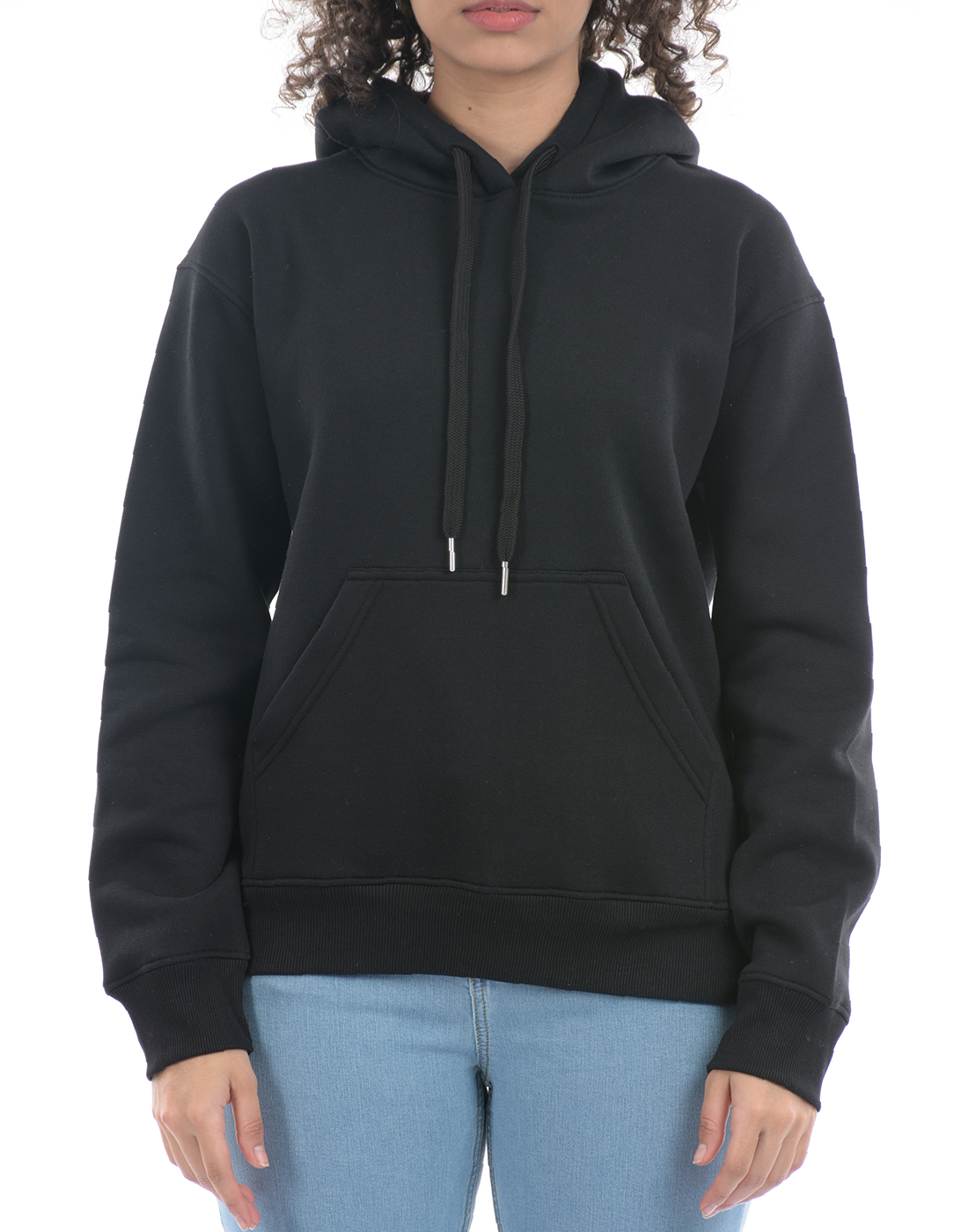 Oneway Women Solid Black Sweat Shirt