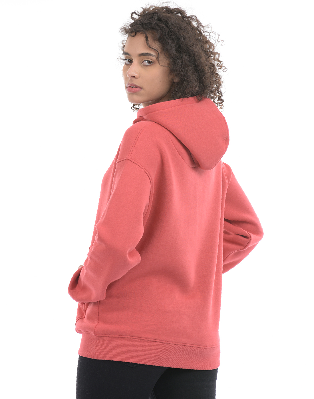 Oneway Women Solid Pink Sweat Shirt