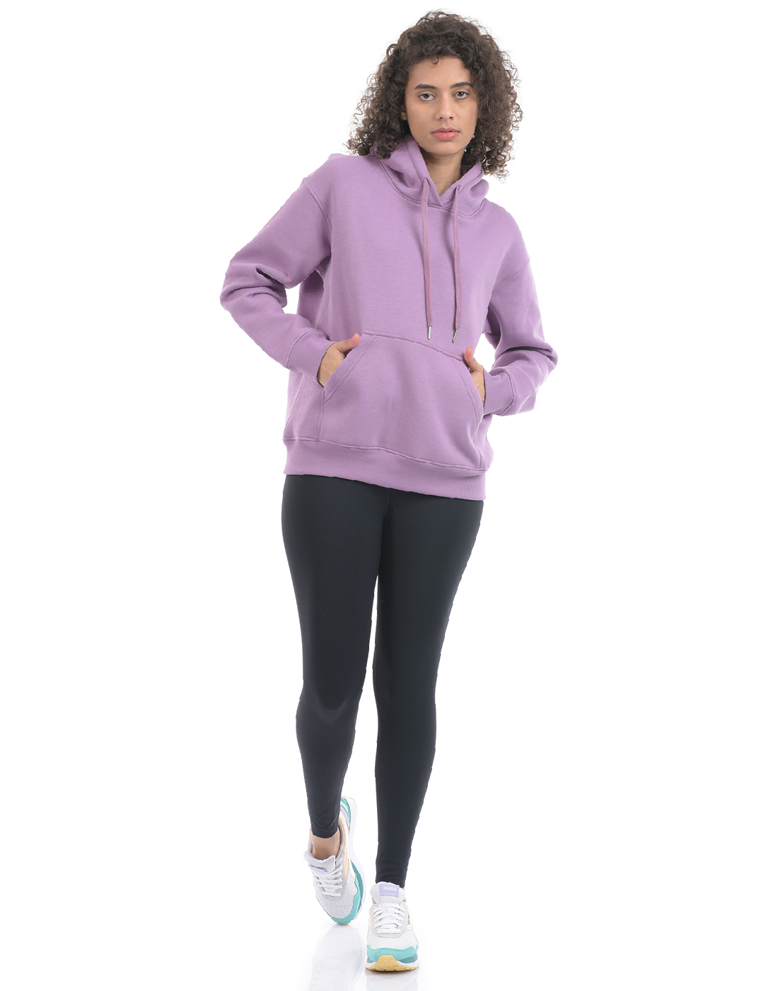 Oneway Women Solid Purple Sweat Shirt
