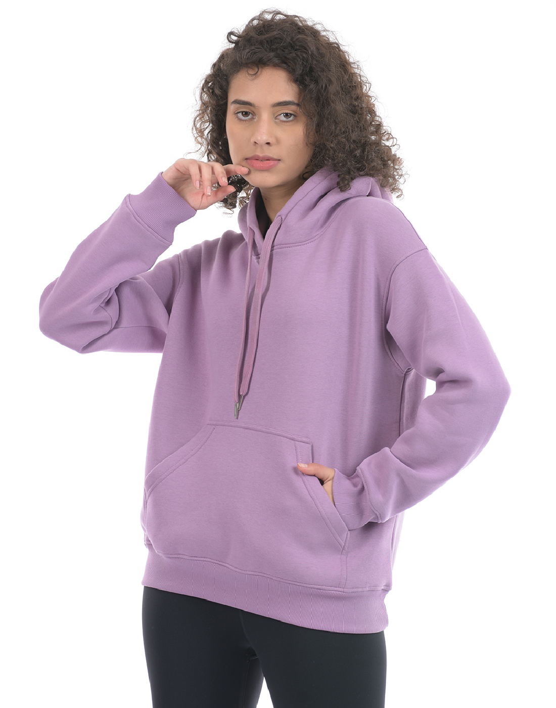 Oneway Women Solid Purple Sweat Shirt