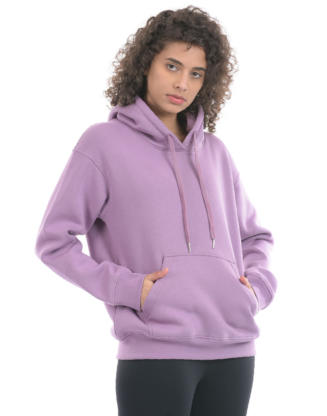 Oneway Women Solid Purple Sweat Shirt