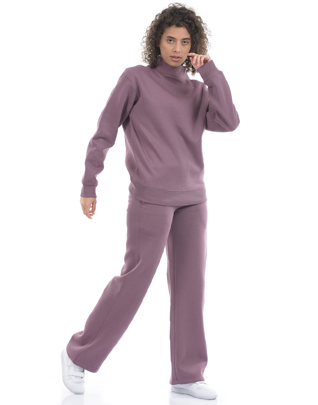 Oneway Women Solid Purple Track Suit