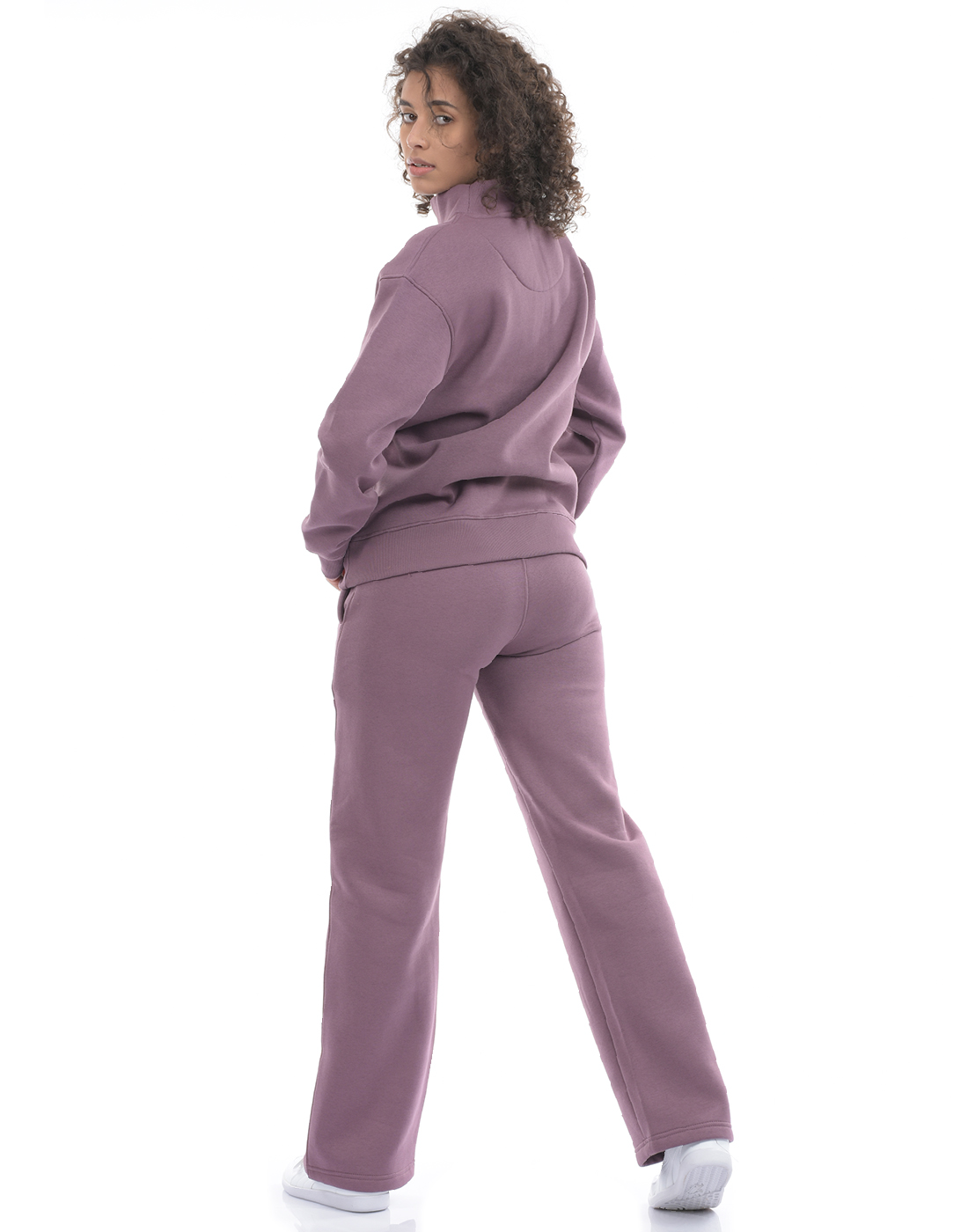 Oneway Women Solid Purple Track Suit