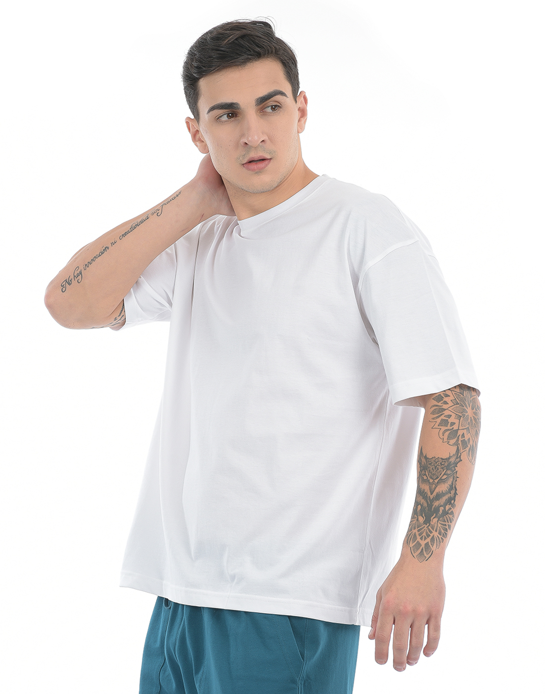 Oneway Unisex Solid White T-Shirt