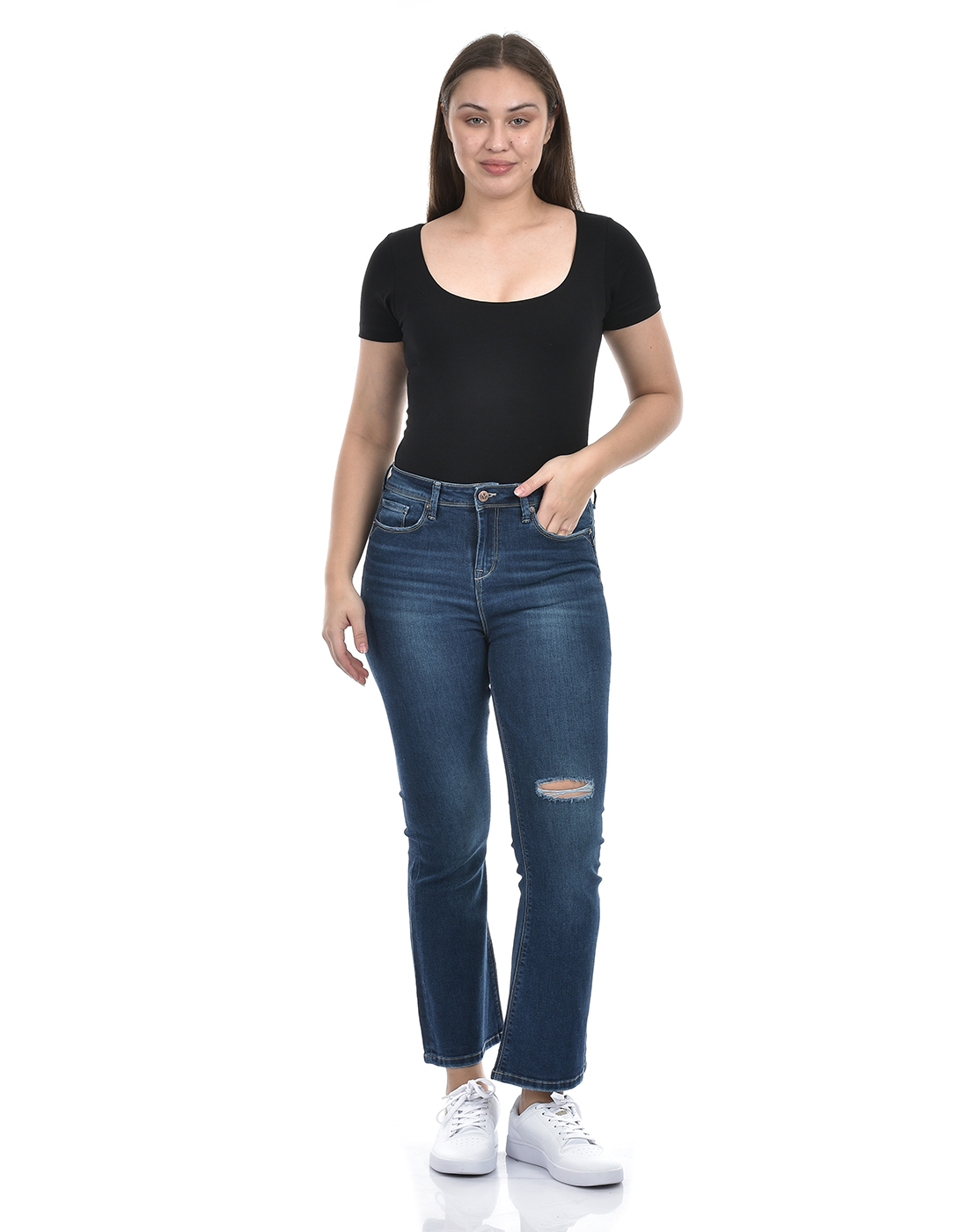 Oneway Women Solid Black Bodysuit