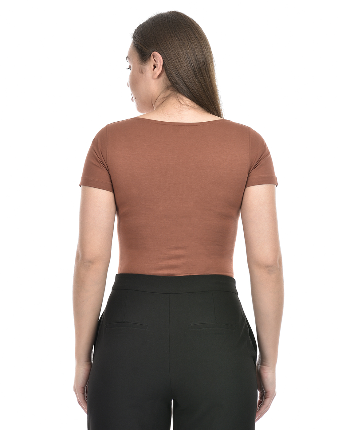 Oneway Women Solid Brown Bodysuit