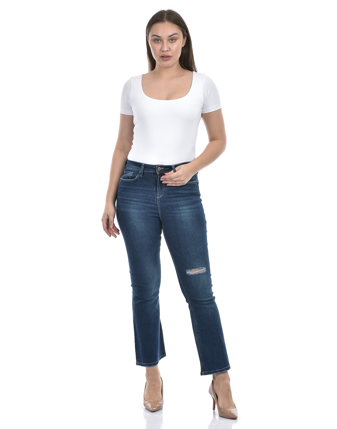 Oneway Women Solid White Bodysuit