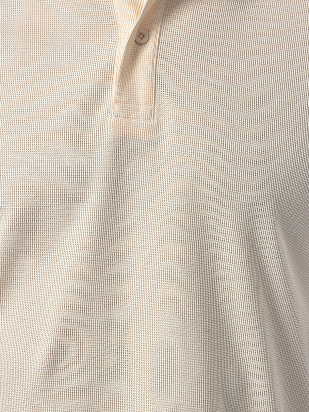 Oneway Men's Half Sleeve Relaxed Fit Cream Polo T-Shirt