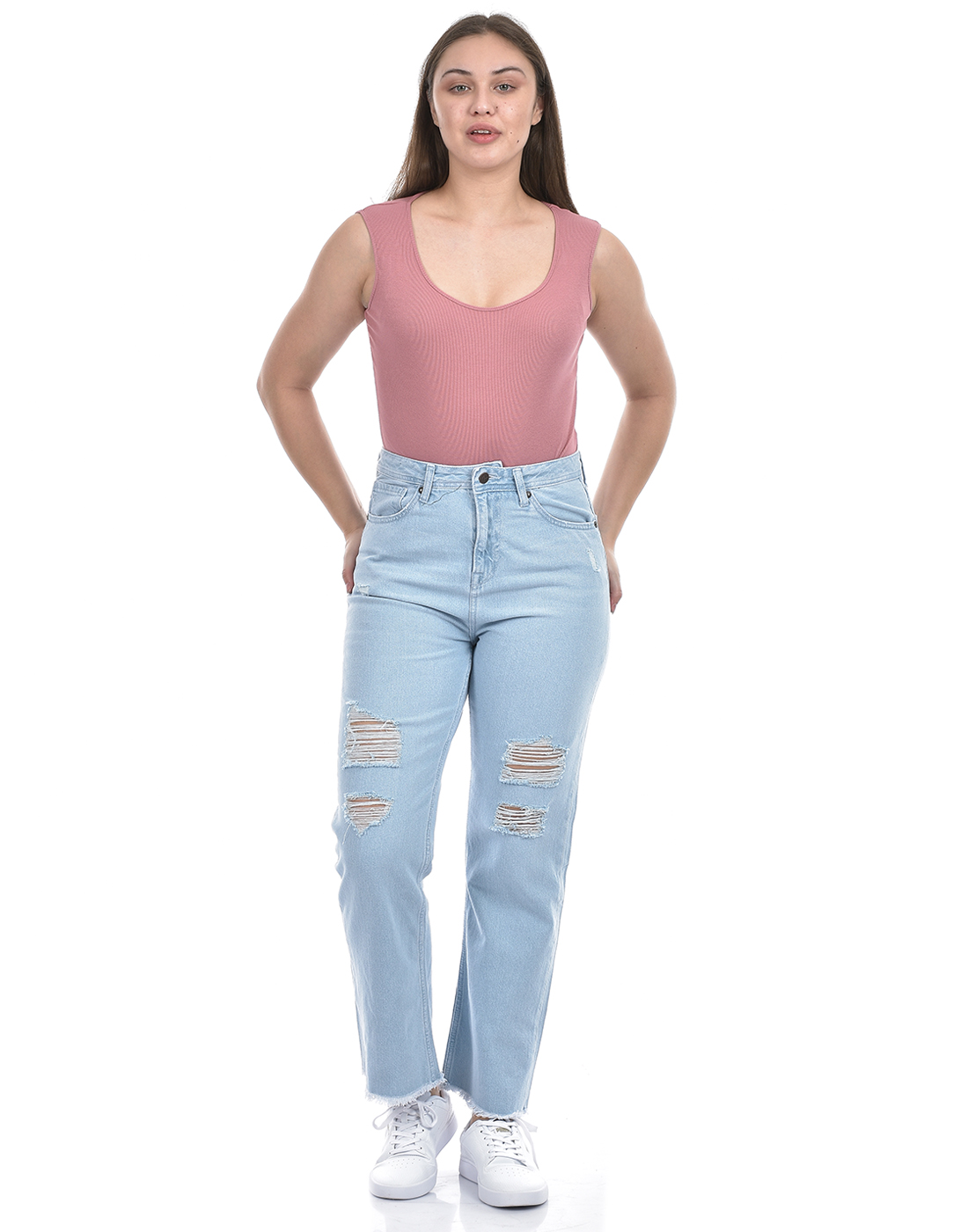 Oneway Women Solid Pink Bodysuit