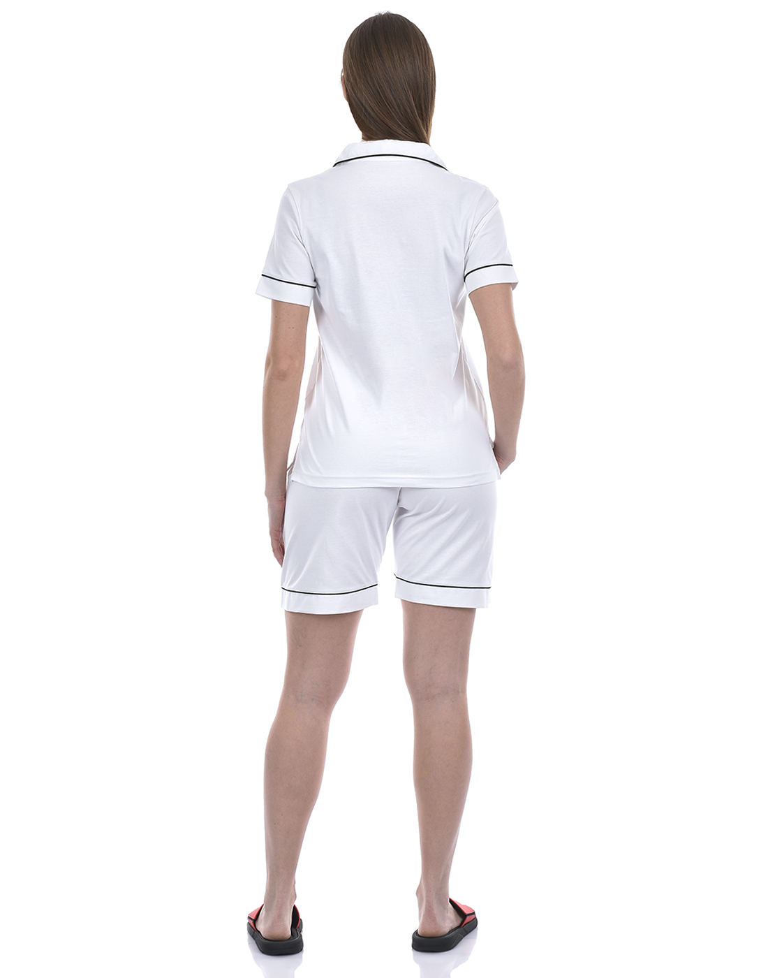Oneway Women Solid White Night Suit