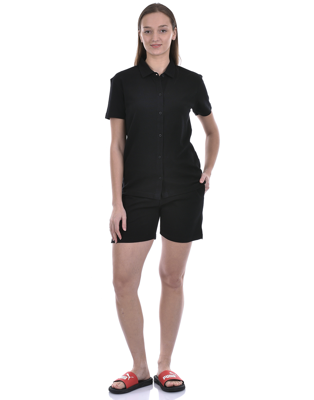 Oneway Women Solid Black Co-Ord Set