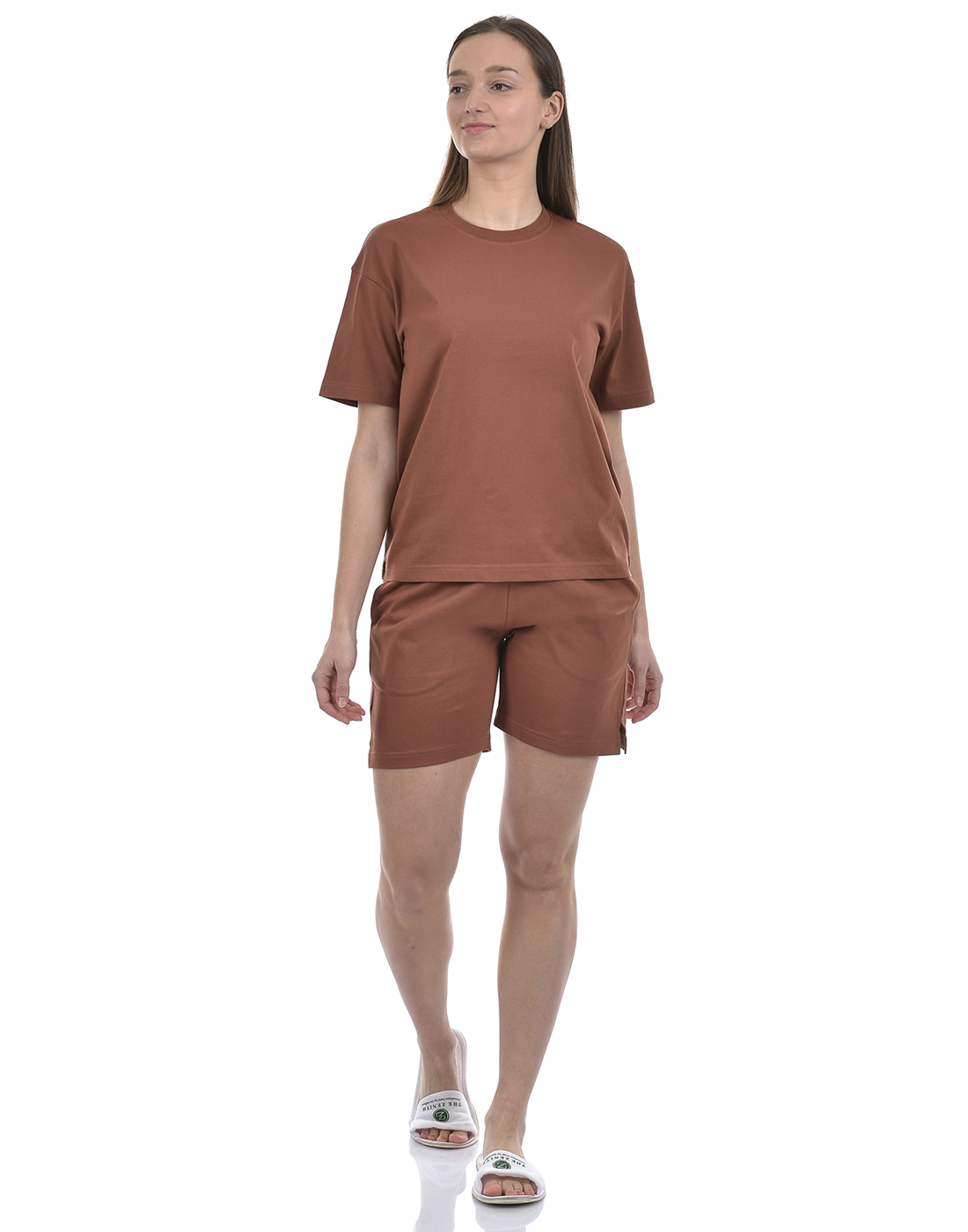 Oneway Women Solid Brown Night Suit