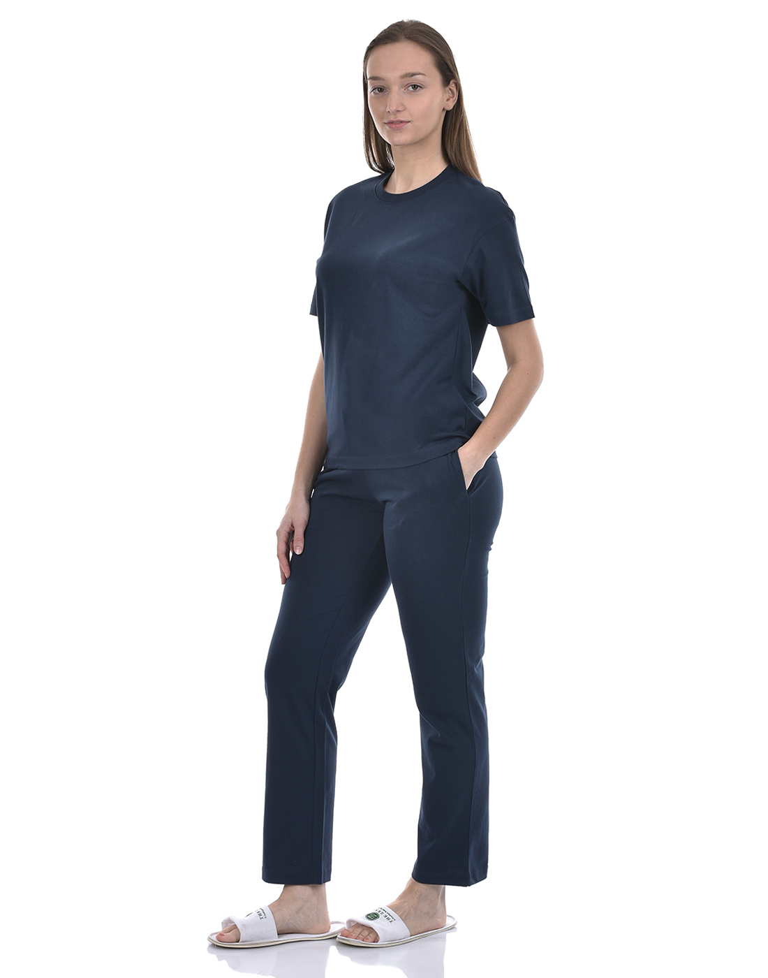 Oneway Women Solid Navy Night Suit