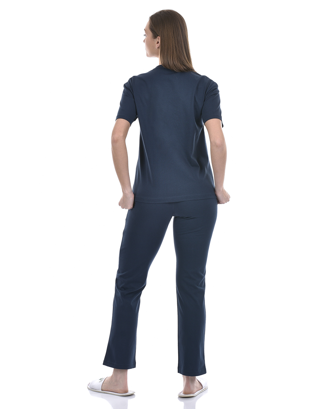 Oneway Women Solid Navy Night Suit