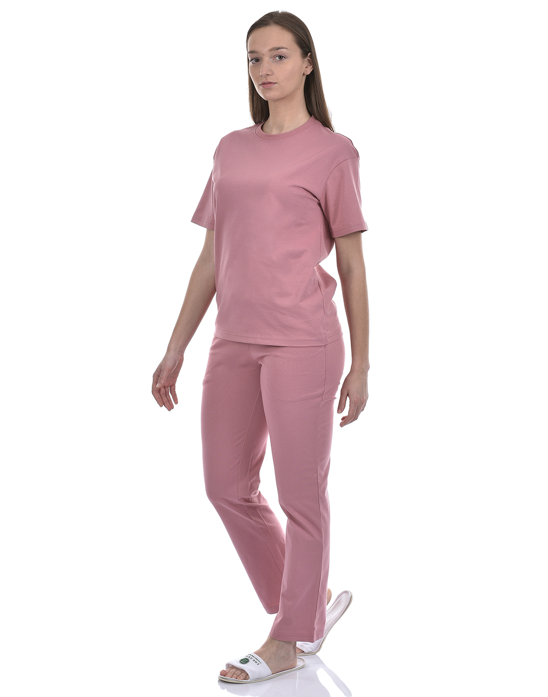 Oneway Women Solid Pink Night Suit