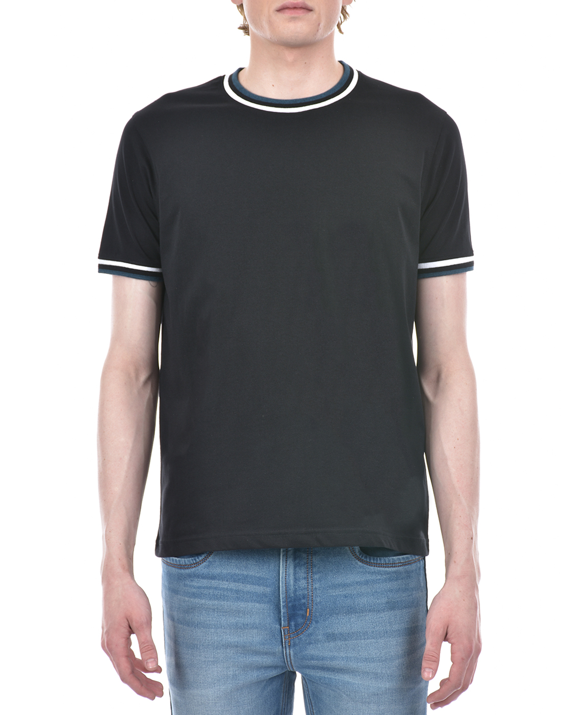 Oneway Men's Half Sleeve Regular Fit Black Round Neck T-Shirt