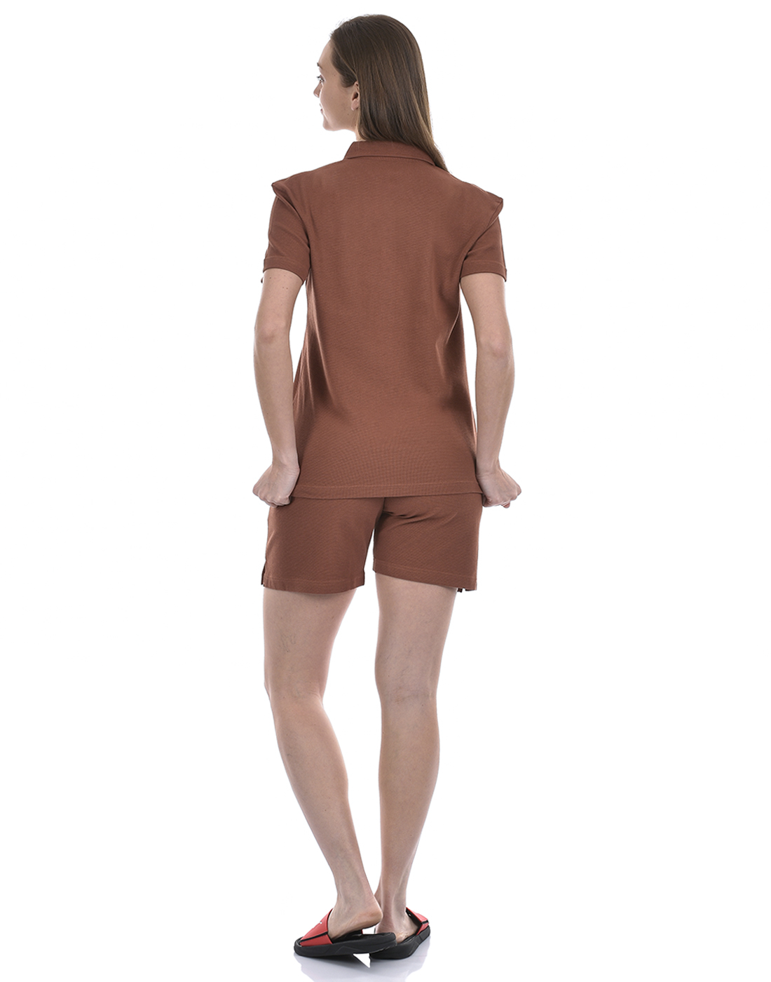 Oneway Women Solid Brown Co-Ord Set