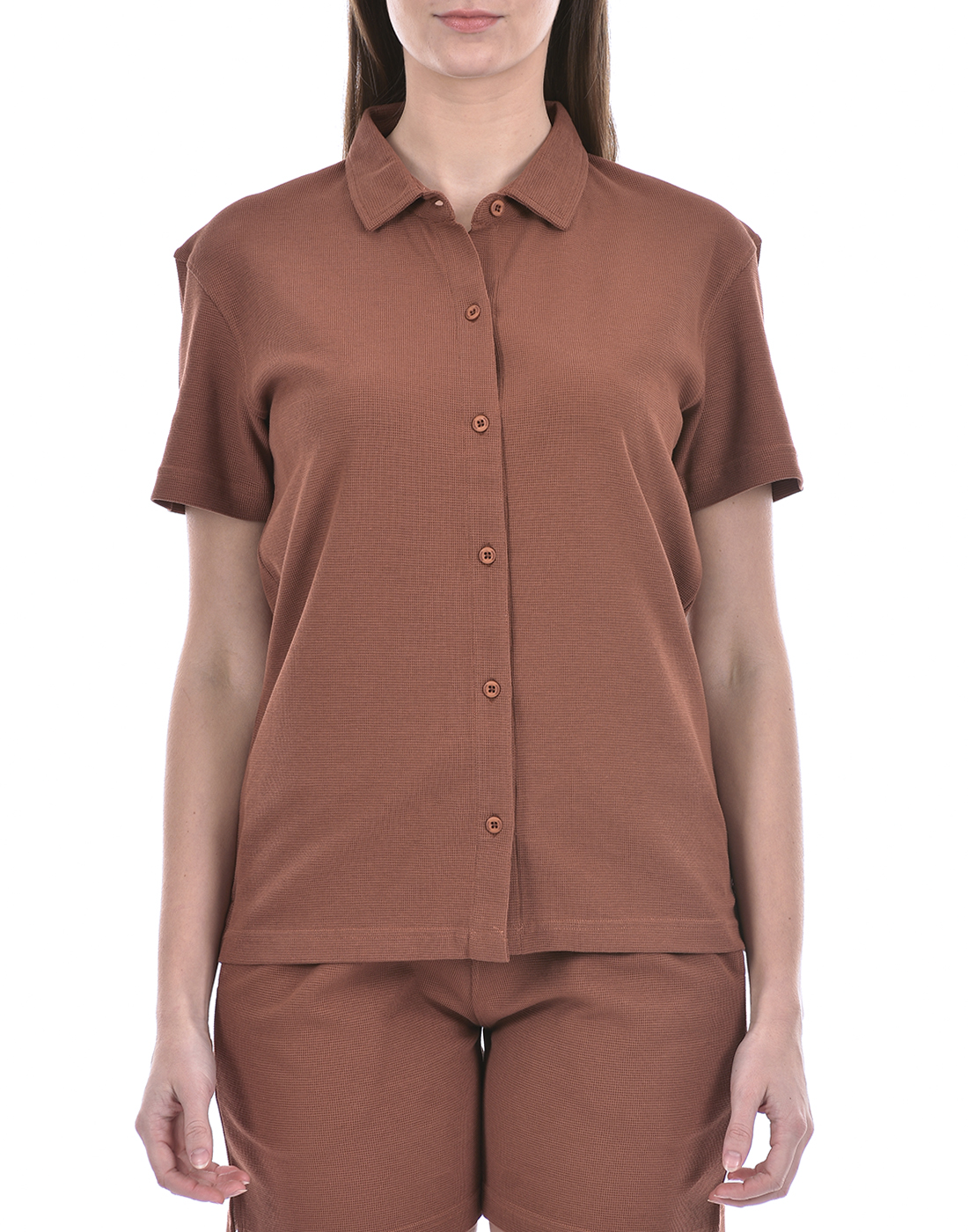 Oneway Women Solid Brown Co-Ord Set