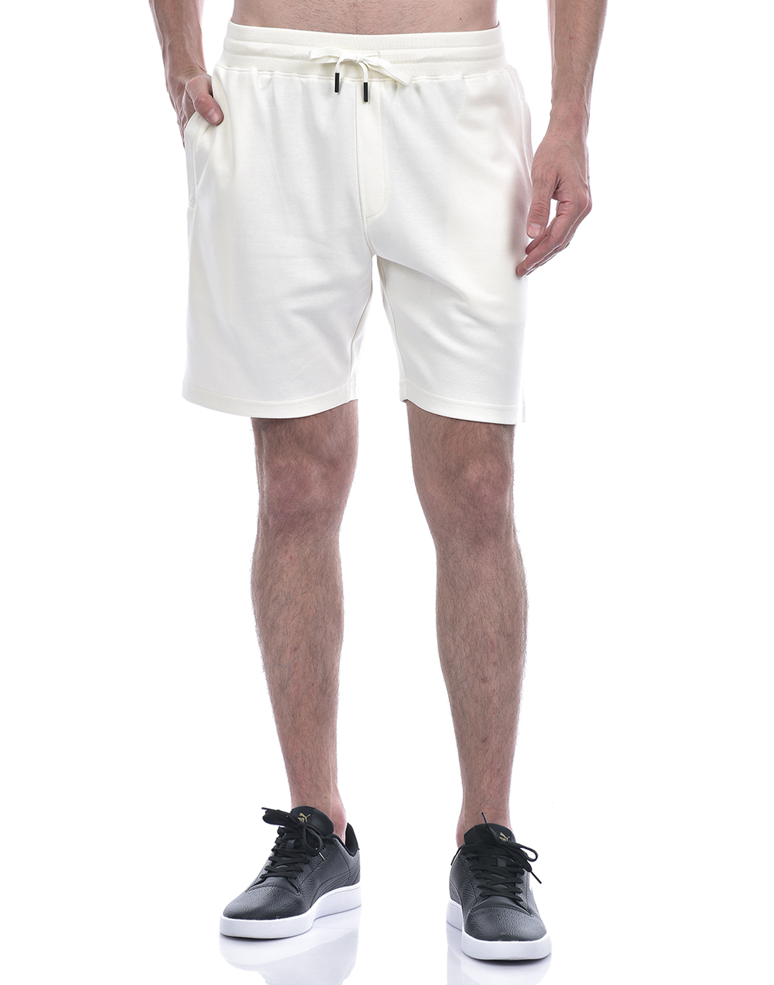 Oneway Men Solid Off White Shorts