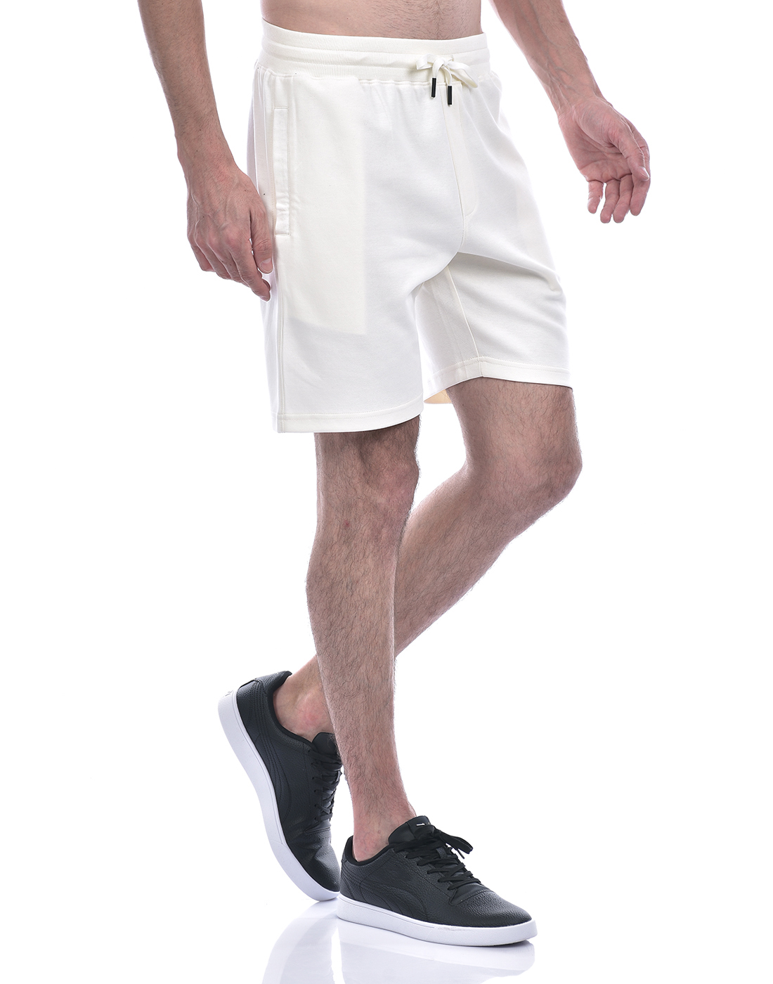 Oneway Men Solid Off White Shorts
