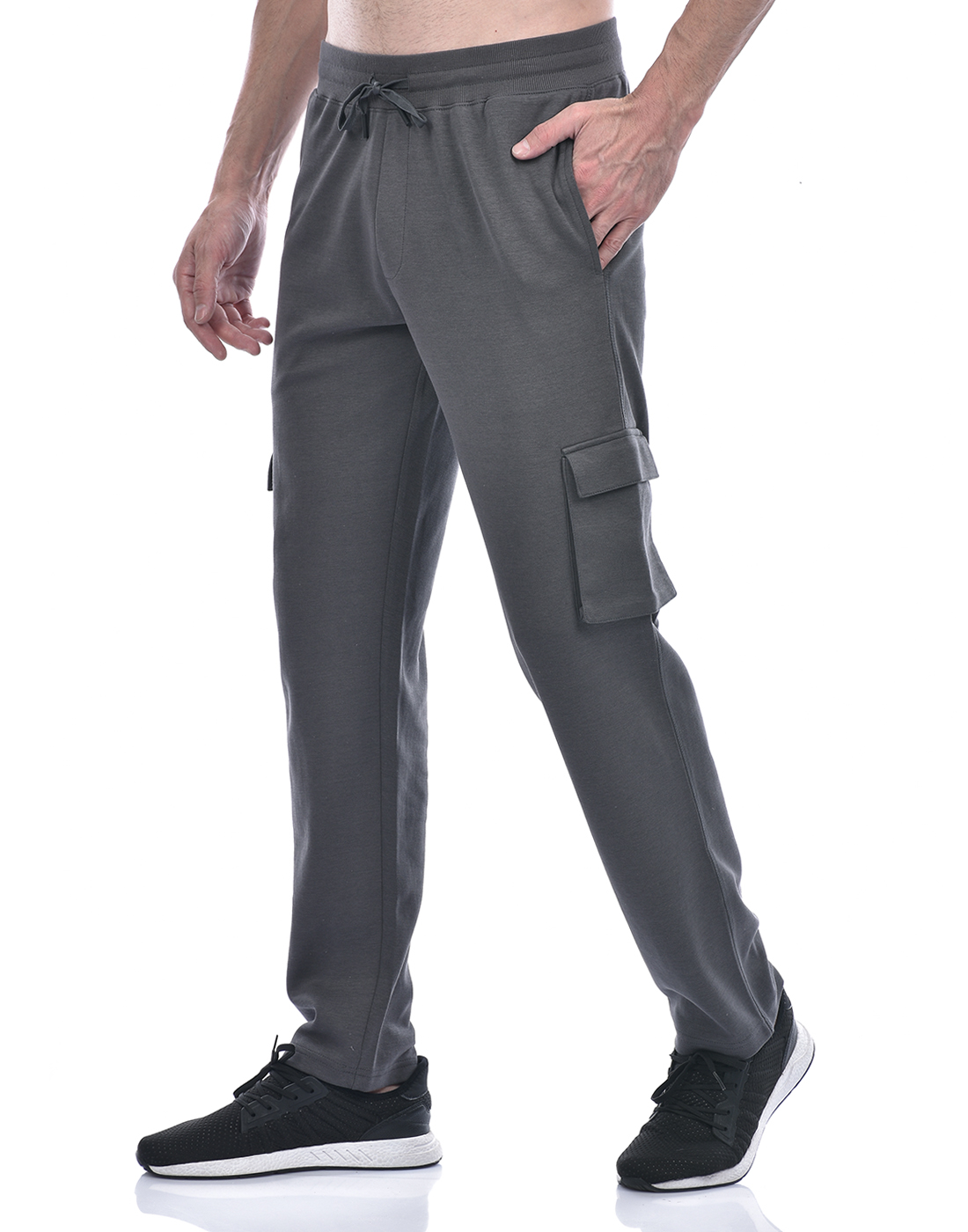 Oneway Men Solid Grey Track Pants