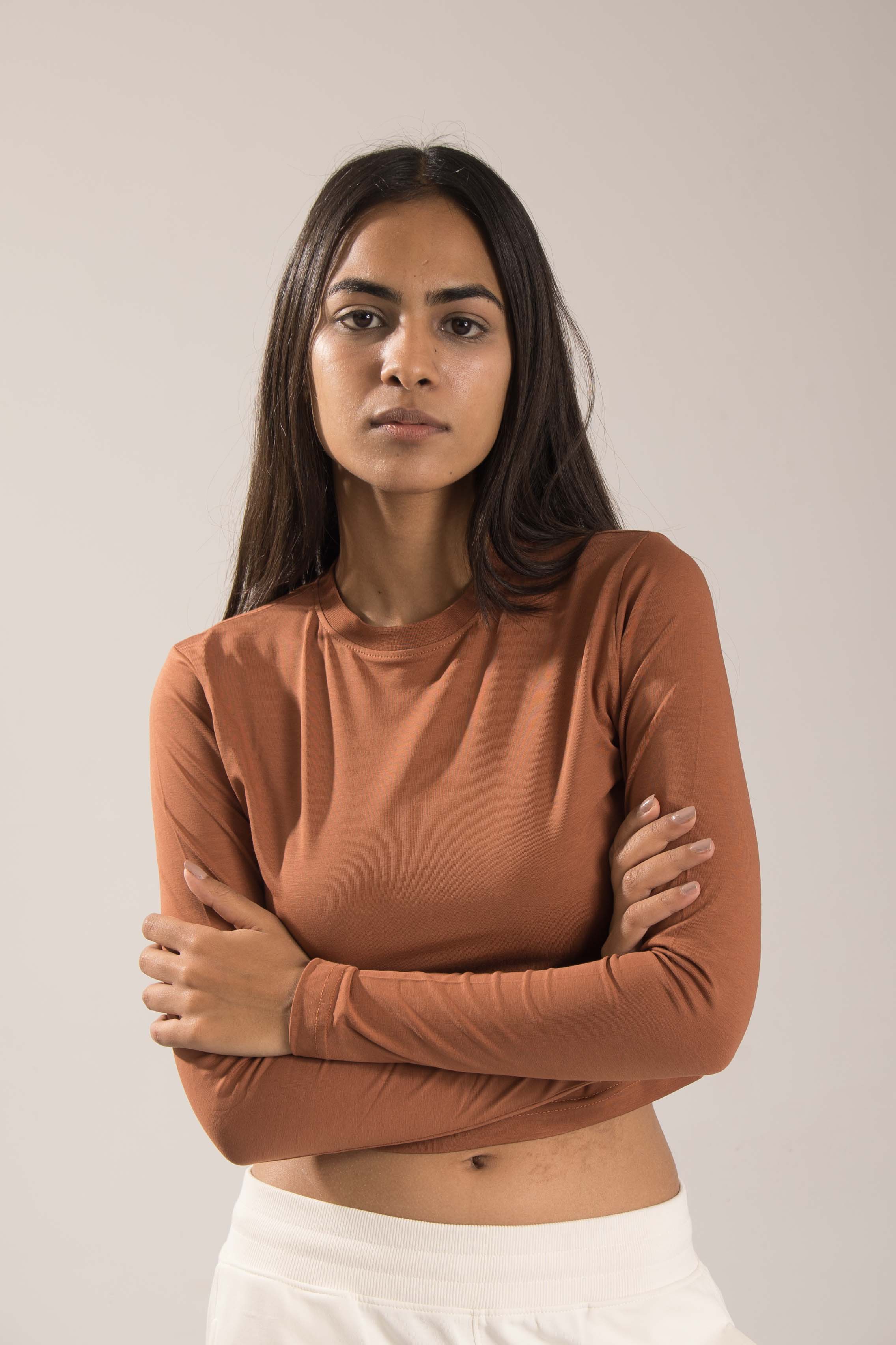 Oneway Women Solid Brown Top