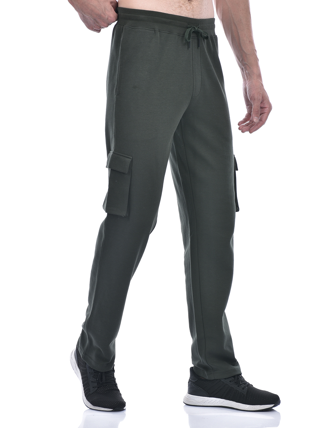 Oneway Men Solid Olive Track Pants