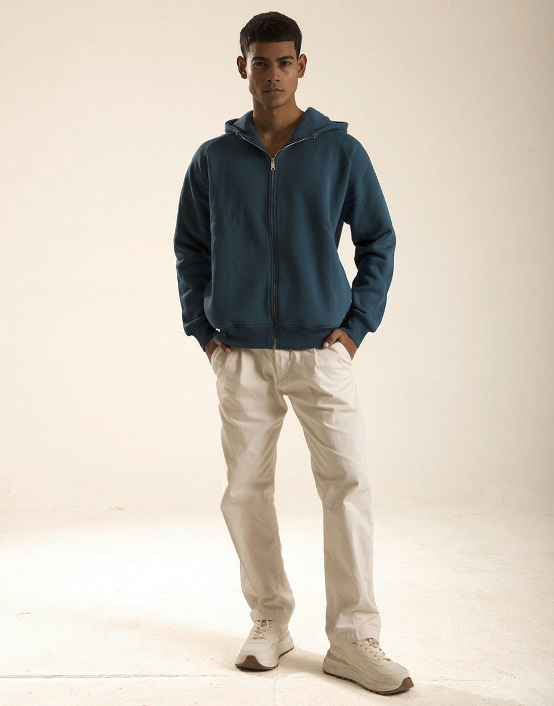 Oneway Men Solid Turquoise Jacket