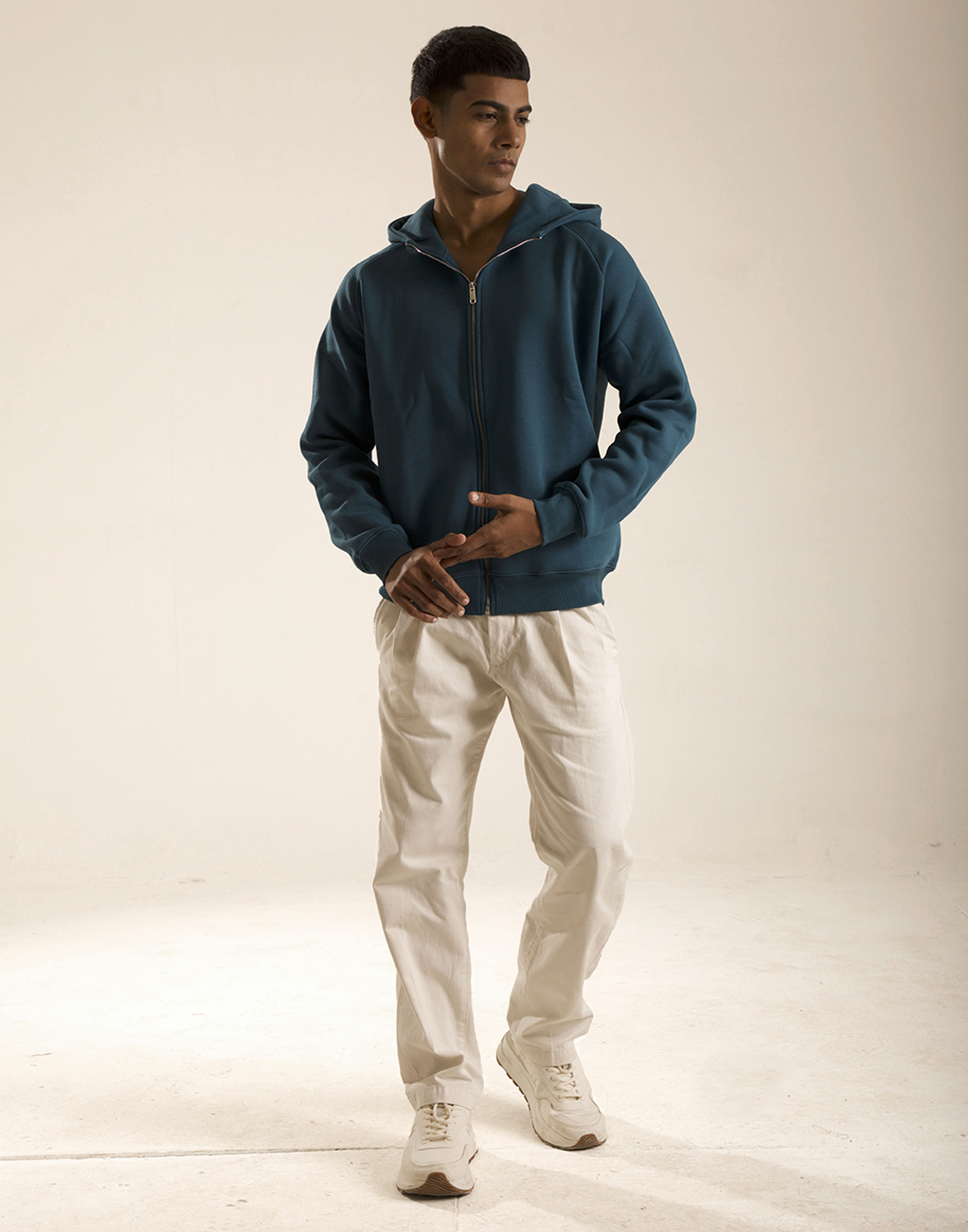 Oneway Men Solid Turquoise Jacket