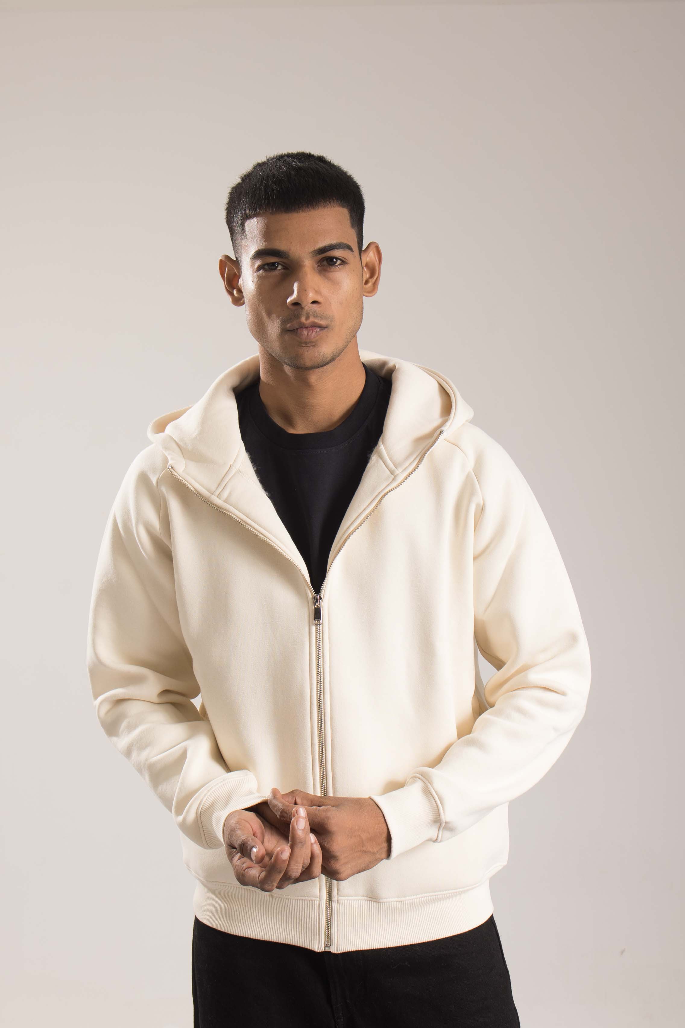 Oneway Men Solid Off White Jacket