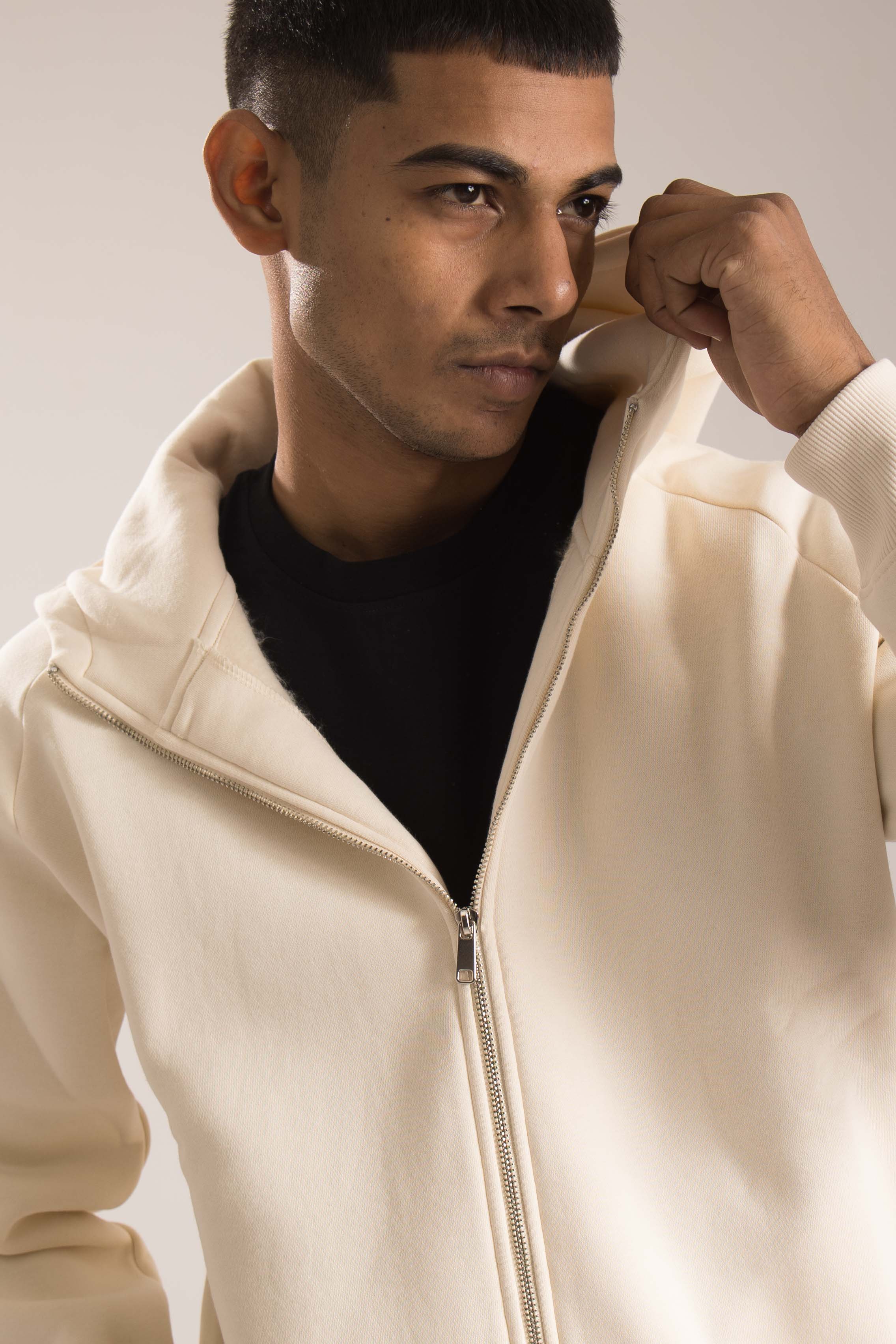 Oneway Men Solid Off White Jacket