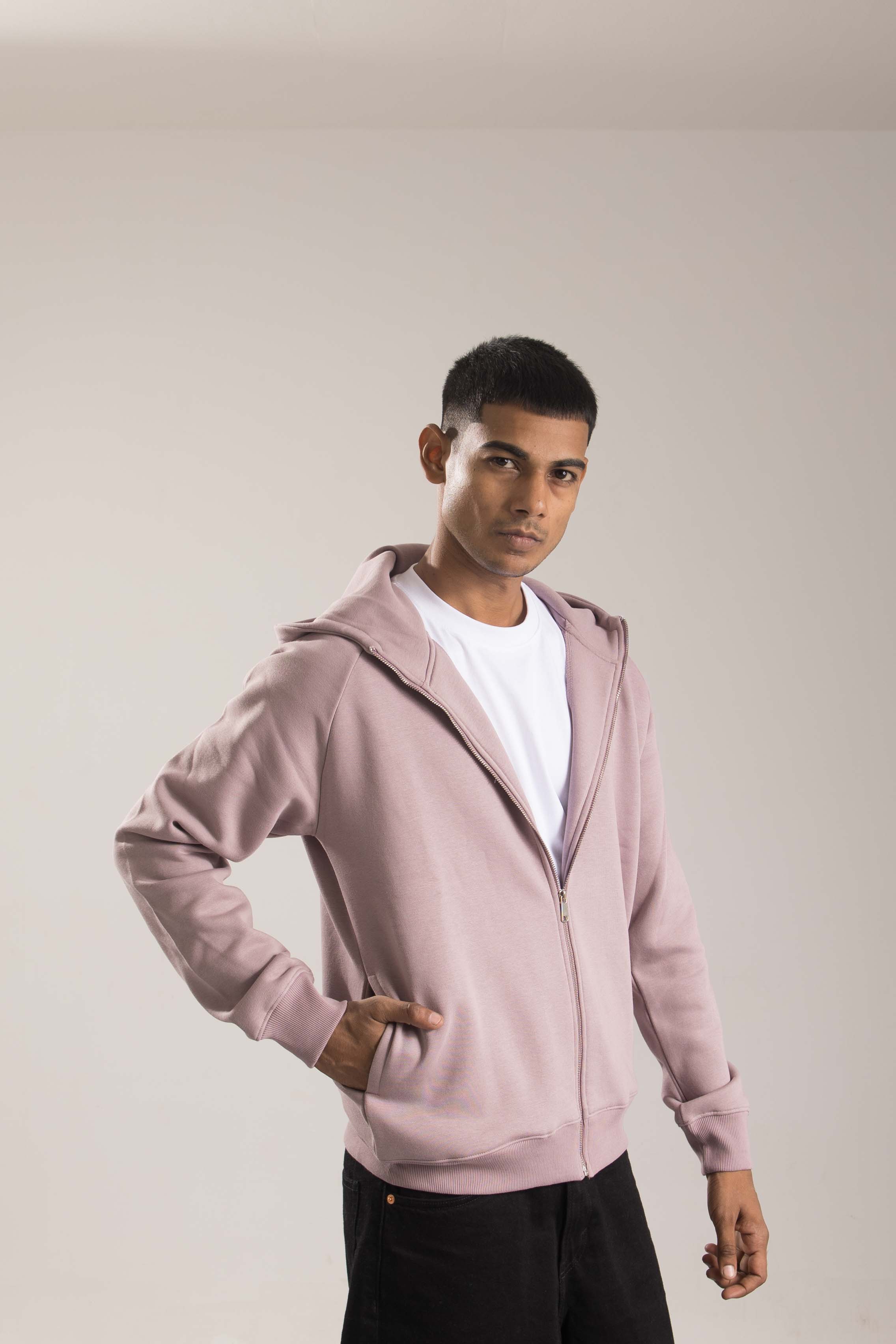 Oneway Men Solid Purple Jacket