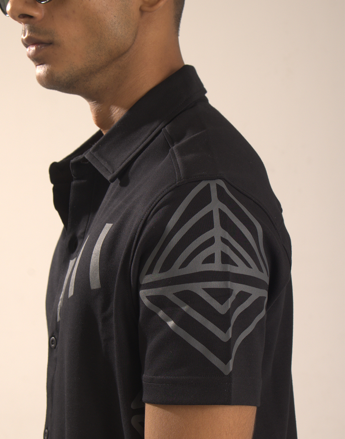 Oneway Men Printed Black Shirt
