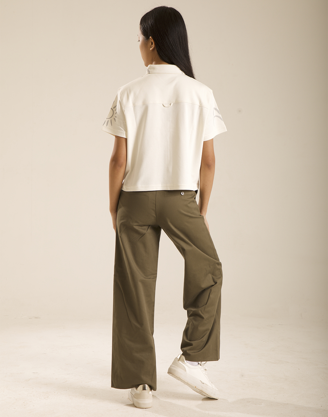 Oneway Women Printed Off White Shirt